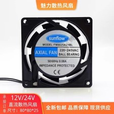 sunflow FM8025A2HBL AC220V-240V 0.08A Axial Ball Cooling Fan