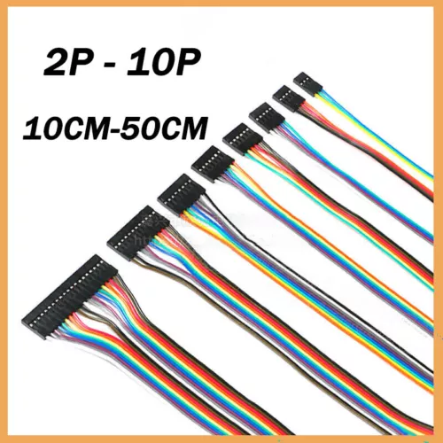 1-10 Way Dupont Cables F-F 2.54mm Ribbon Connector Wire Cable Flat  Pi