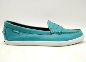 teal blue loafers
