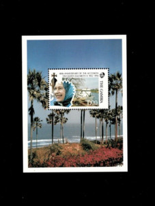 VINTAGE CLASSICS - Gambia 1992 - Queen - Souvenir Stamp Sheet - Scott 1177 - MNH