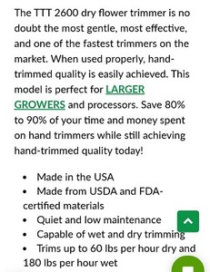 Tom's Tumbler TTT2600 Leaf Trimmer used only one season