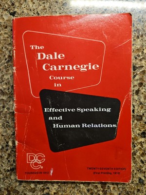 Dale Carnegie ''Effective speaking and Human Relations'' book booklet
