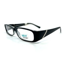 Next Issue AN173 Col. 90 BLKCRY Black Rectangular eyeglasses Frames 52-16 135 mm