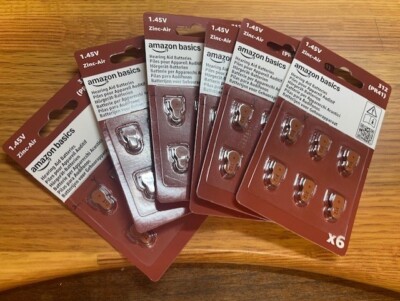 Amazon Basics 312 PR41 Hearing Aid Batteries 6 packs (36 batteries), Exp 9/30/28