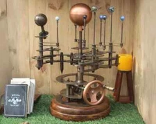 Antique Brass Orrery Solar System Sun~Earth~Moon Motion Scientific Research Mode