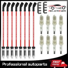 8 Spark Plugs 41-962 And Wires Set 9748uu For Gmc Chevy Tahoe Hummer 5.3 6.0 V8