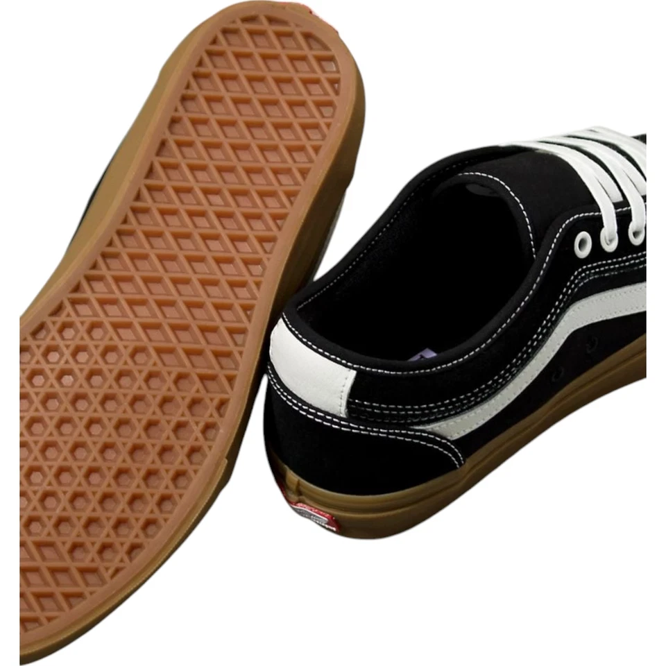 Mens Vans Chukka Low Sidestripe Skate Shoes Black/Gum - Image 3 of 4