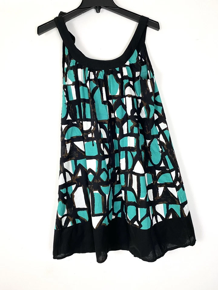 NUEVO DKNY Traje de Baño de Algodón Línea A Vestido de Cubrimiento - Jade/Negro, Talla P/S $120 Foto 2 de 3