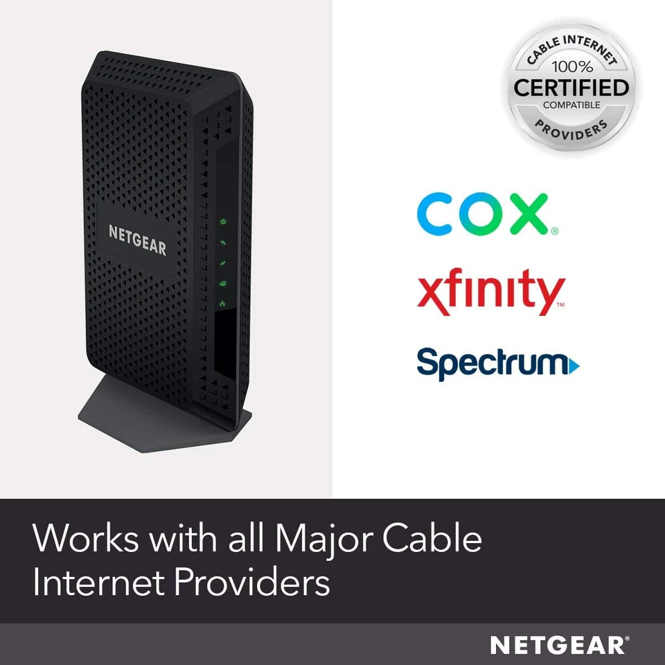 NETGEAR Cable Modem CM600 - Compatible With All Cable Providers DOCSIS 3.0 - Image 2 of 4
