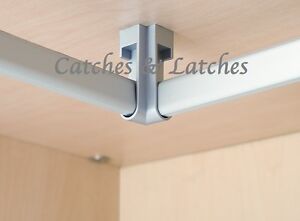 Wardrobe Rails Oval Corner Hanging Solutions Rails Ends Centres Or 2 Way Ebay