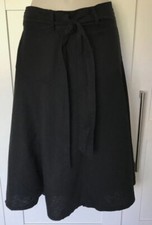 BNWOT Women black Midi Skirt & Tie Belt. S 10