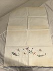 Vintage Pair Of Pillowcases Embroidery Flowers Blue Pink Crochet — photo 3