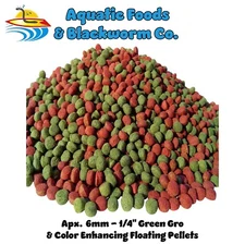 6mm Green Gro & Color Enhancing Floating Pellets Ponds & Aquariums
