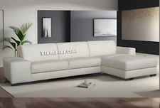 2PC Modern Leather Sectional Sofa Chaise Set S615 (Custom Options Available)