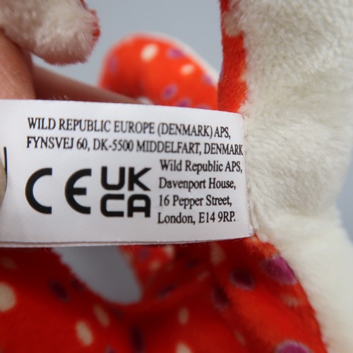 Peluche Wild Republic Octopus 7" ancho rojo K&M Int. Juguete - Imagen 7 de 8