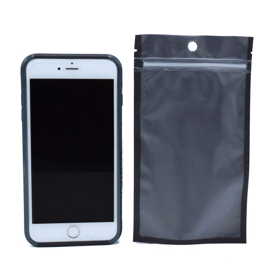 100 Flat Translucent/Black Mylar QuickQlick™Bags w/Hang Hole in Variety of Sizes - Image 2 of 4