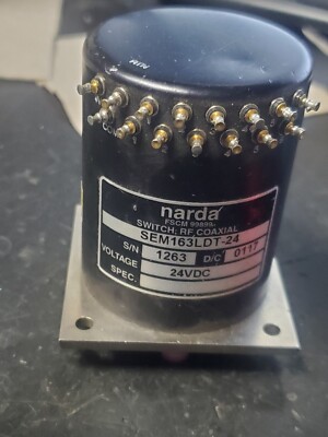 Narda Model SEM163LDT-24 latching/indictor/TTL/self-de-energizing/ DC-18 GHz SMA