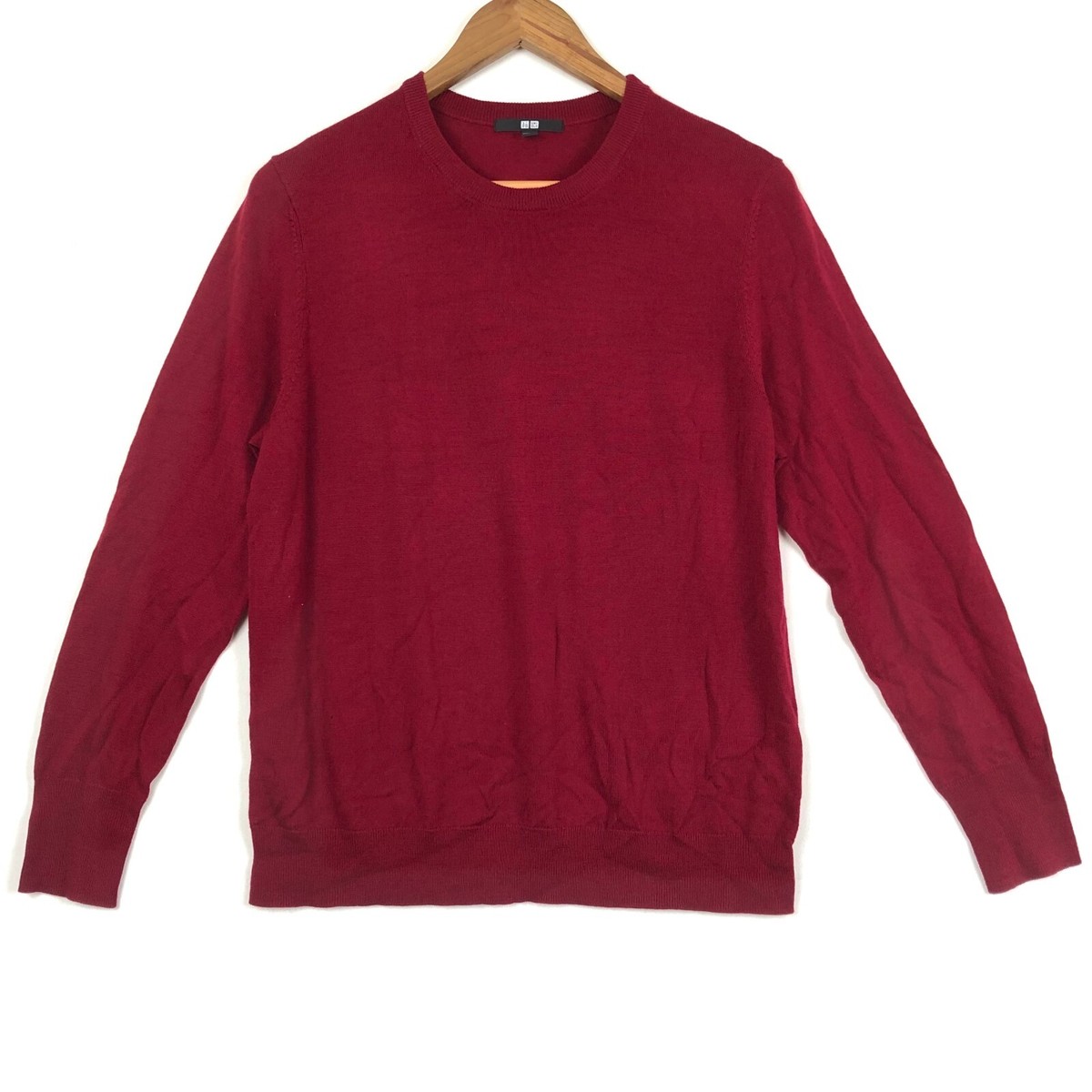 Crew Neck Uniqlo Rollkragenpullover Damen Uniqlo Orange 100% Wool