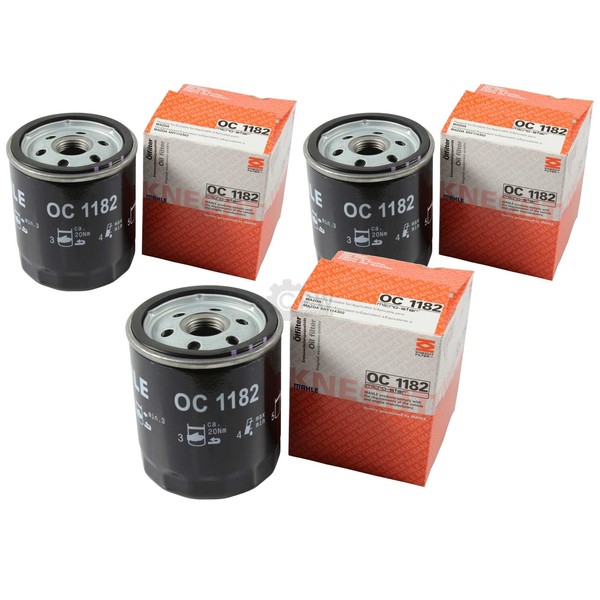 3X Mahle / Knecht ÖLfilter OC 1182 Oil Filter-image