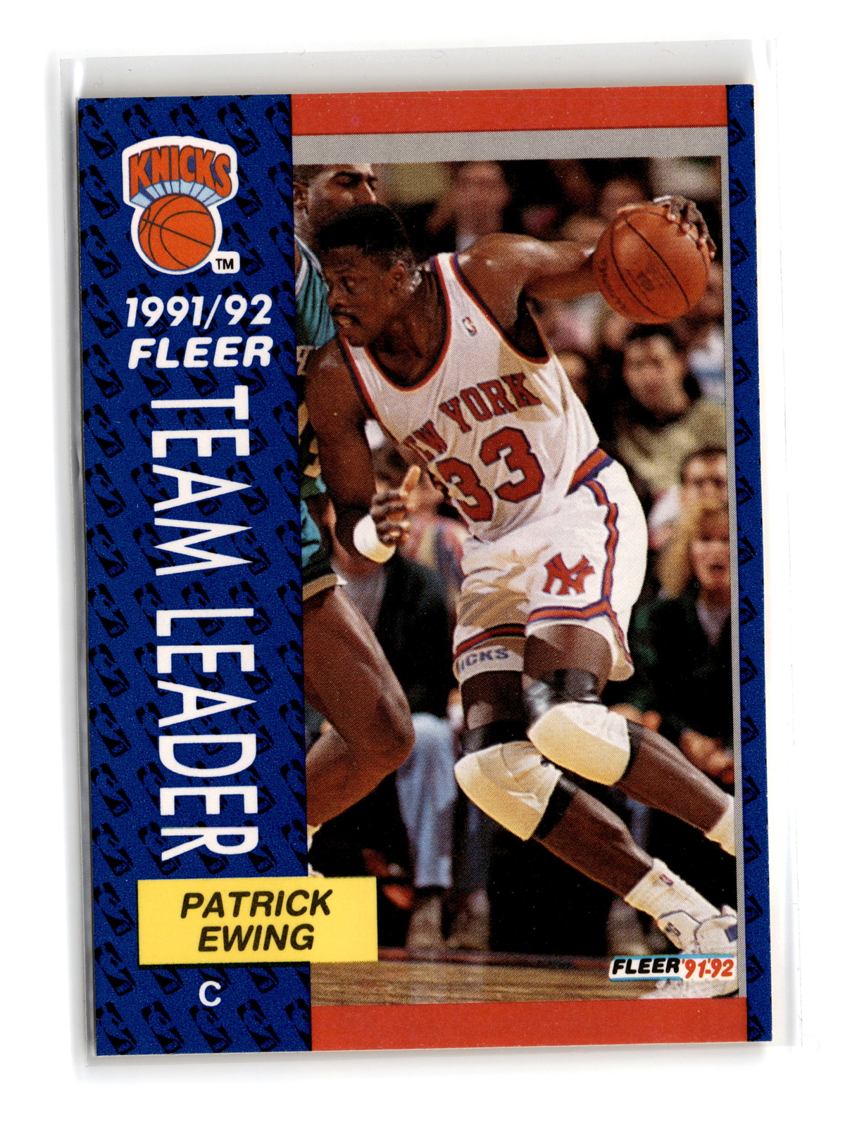 Patrick Ewing Basketball #389 1991-92 Fleer New York Knicks
