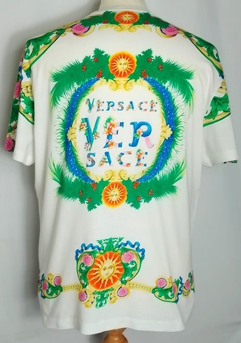 Versace Mens T-shirt Size XL Extra Large Beverly Palms Print - Picture 2 of 6