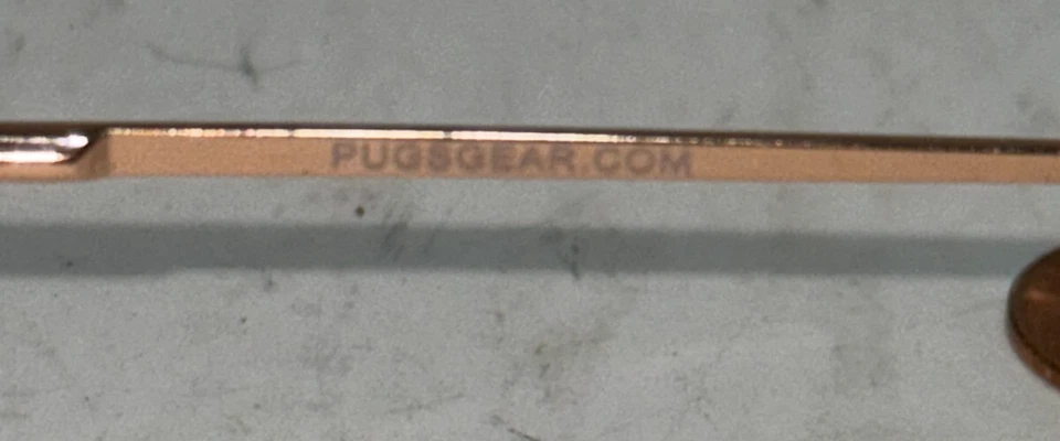 Gafas para mujer redondas doradas Pugs Gear estilo tintado 3D Foto 4 de 4