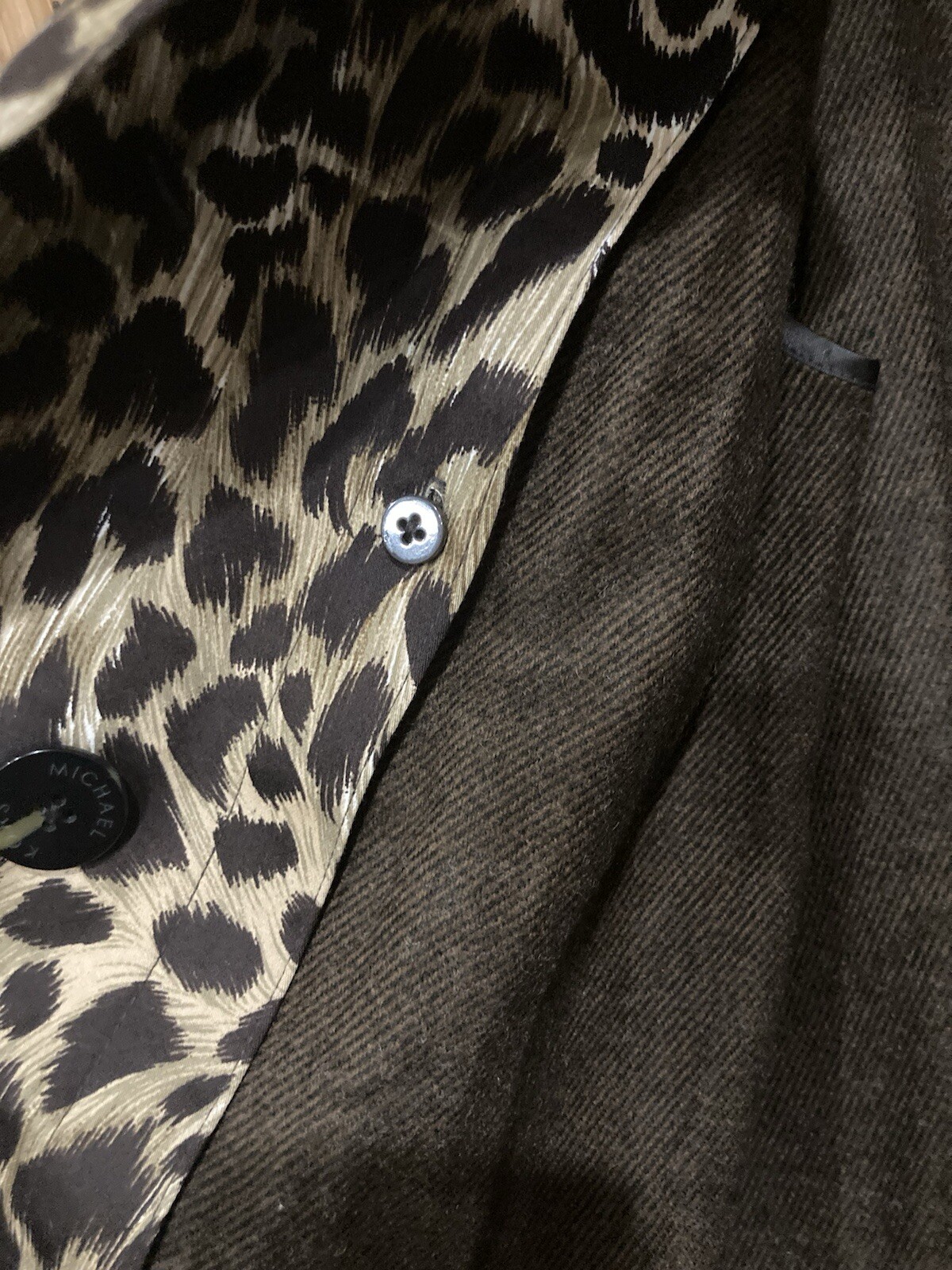 Michael Kors Women Trench Coat Leopard Print Size… - image 4
