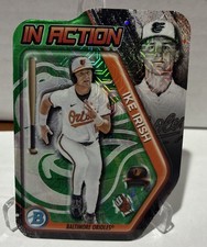 Ike Irish RC 2025 Bowman Chrome Draft Mega Green Refractor In Action Die Cut /99