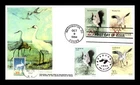 US COVER BLACK NECKED AND WHOOPING CRANES FDC CHINA JOINT ISSUE COMBO