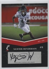 2024 University of Cincinnati Bearcats 102/150 Xzavier Henderson #S-21 Auto 16tx