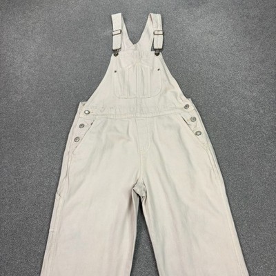 Old Navy Latzhose Damen 28x28 weiß Overall Arbeitskleidung Canvas Zimmermann Dame