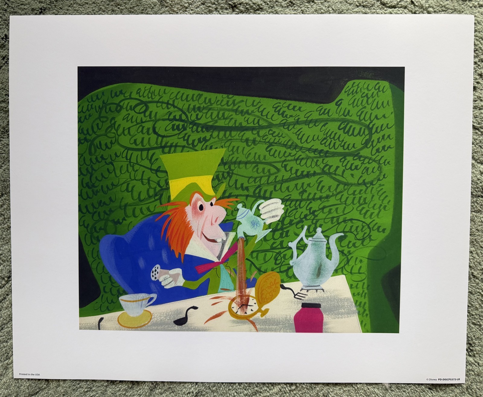 Disneyland Print Alice in Wonderland MAD HATTER TEA Concept Art MARY BLAIR MINT