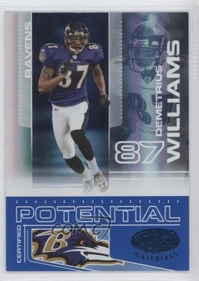 2007 Leaf Certified Materials Potential Mirror Blue 2/100 Demetrius Williams 0a1