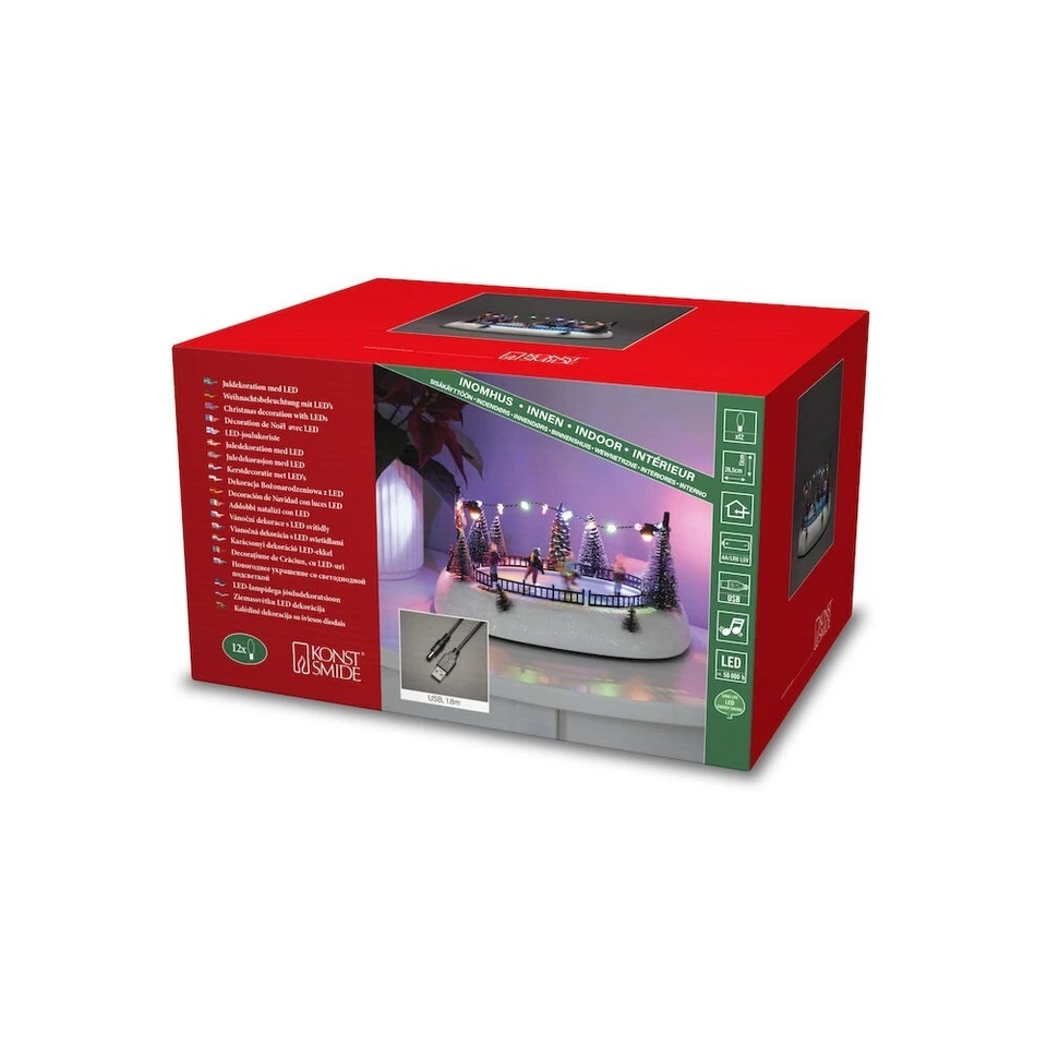 Konstsmide 4254-000 Fibra Óptica Escenario Navidad Pistas de Hielo Música12 LEDs de Colores - Imagen 4 de 4