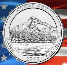 2010 P Mount Hood National Forest Quarter Circulated US Mint Collectible Coin🏔️