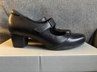 Clarks Unstructured Rosalyn Wren Mary Jane Pumps BLACK Leather Size 9.5 Shoes — photo 4