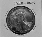 1990 Uncirculated American Silver Eagle 1 Oz .999 Fine Silver