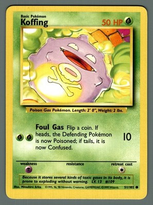 Koffing 051/102 Base Set Regular