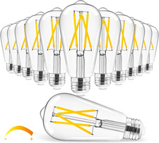 Vintage LED Edison Bulb Dimmable, 6W Equivalent 60W, 3000K Soft White, E26 Ba...