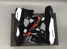 US 7-12 Jordan 4 Retro "White Thunder" Men's Mid Top Basketball Shoes