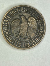 Vintage University of Iowa Belt Buckle   Bold 2.7" Round, Hawkeye Pride