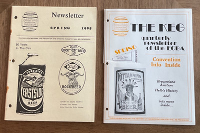 Vintage Spring 1985 Eastern Coast Breweriana Association Newsletter & The Keg