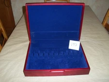 STERLING SILVER PLATE SILVERWARE FLATWARE HOLDER WOOD STORAGE BOX CHEST CASE 192