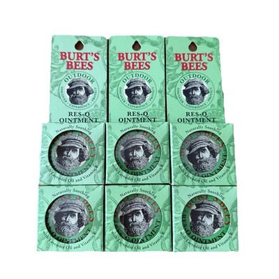Lot of 6 Burt's Bees Res-Q 100% Natural Ointment - .6oz With Boxes Free Ship