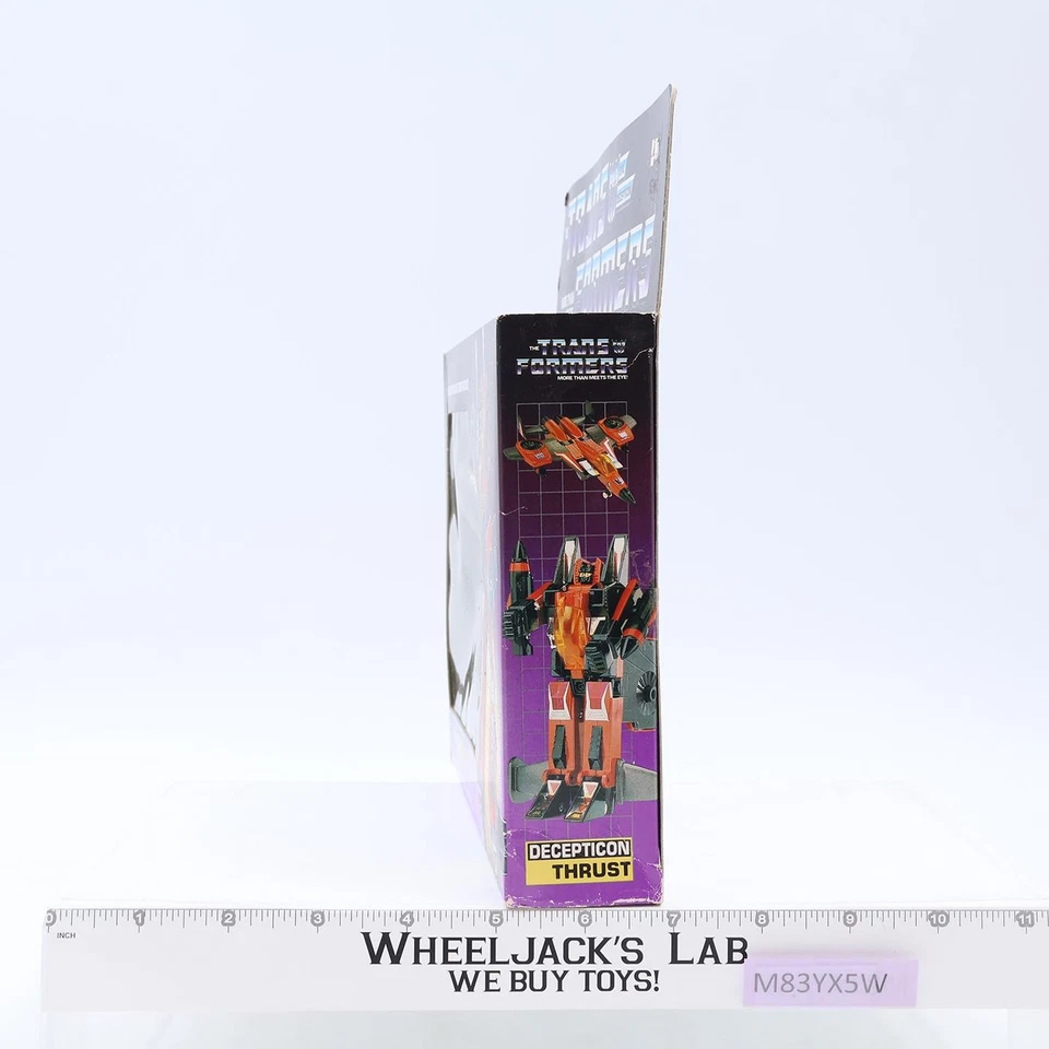 Thrust 100% Complete W/Box & Insert 1985 Vintage G1 Transformers UNUSED STICKERS - Image 4 of 4