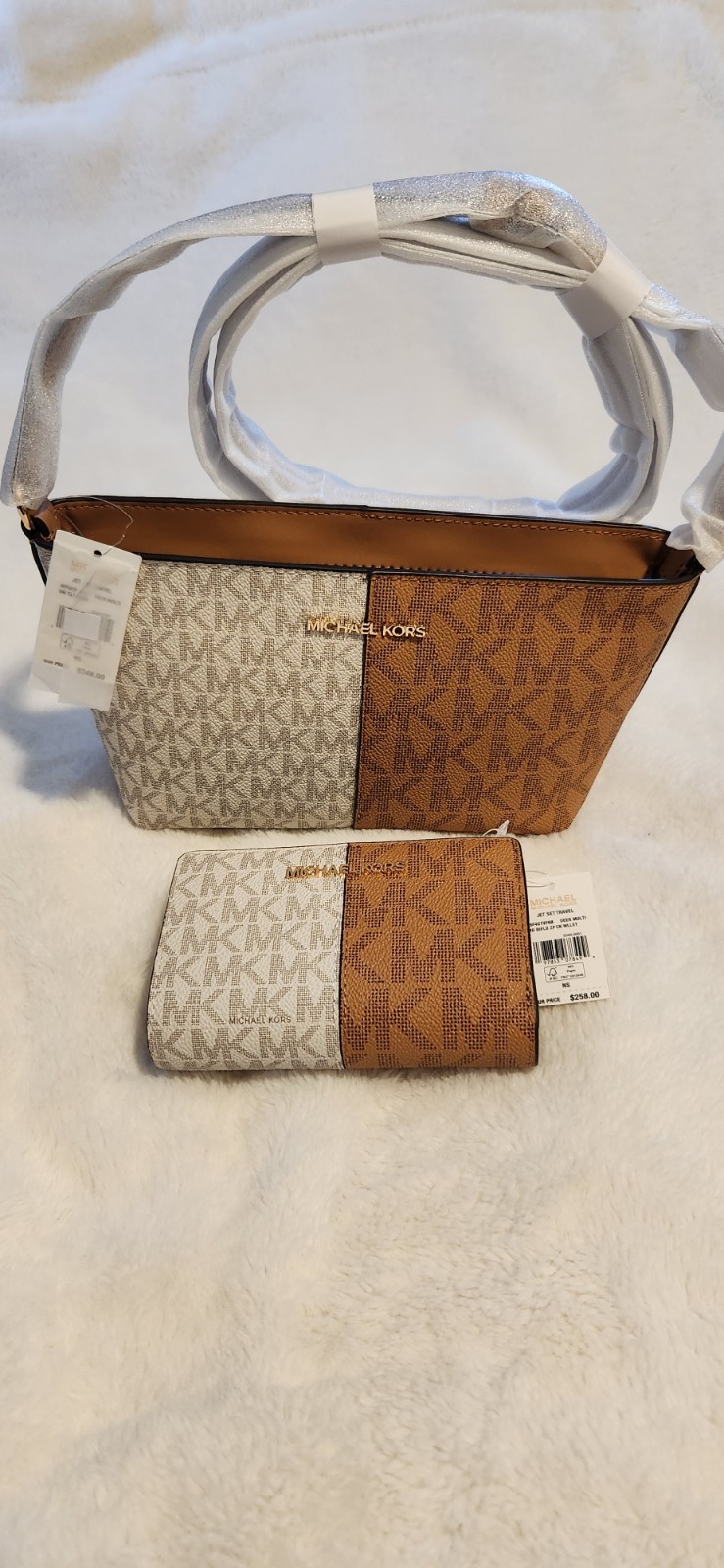 michael kors handbag and wallet set new