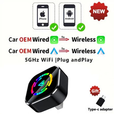 Wired to Wireless Carplay Universal 2 In1 Mini Adapter Android Auto Smart Box Pl