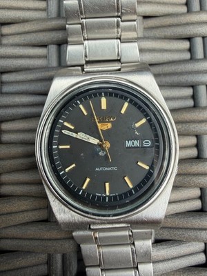 Vintage Seiko 7009 Automatic 36mm Black Dial Day-Date Serviced