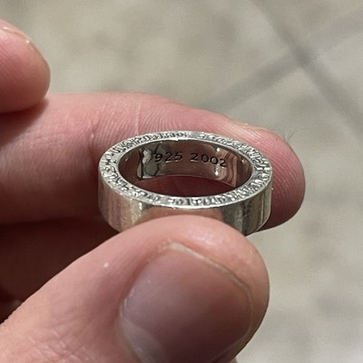 Chrome Hearts Forever Ring 925 Sterling Silver 2002 Engraved Band