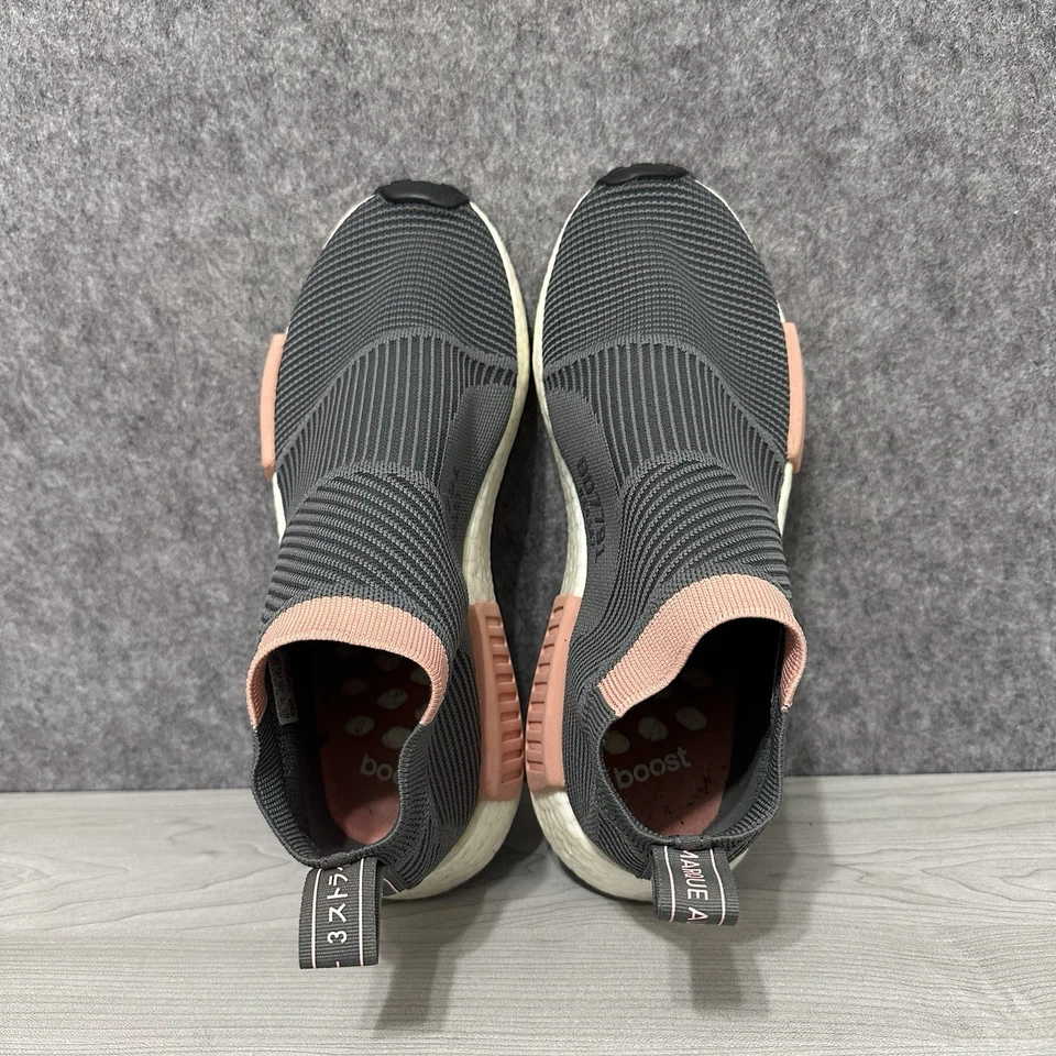 Adidas NMD CS1 Primeknit Grey Trace Pink Boost Slip-On Shoes Women’s 8.5 - Image 4 of 4